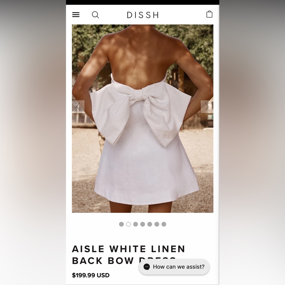Diish linen bow dress